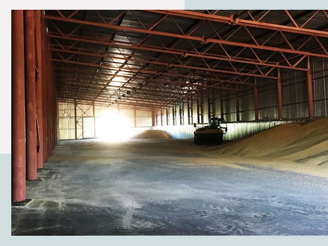 Строительство зернохранилищ в Ленинске-Кузнецком