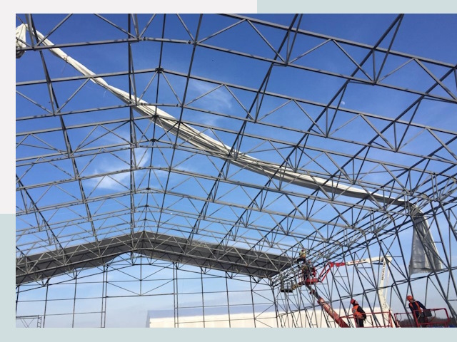 Шатровые ангары от 613 руб. в Ленинске-Кузнецком и Кемеровской области