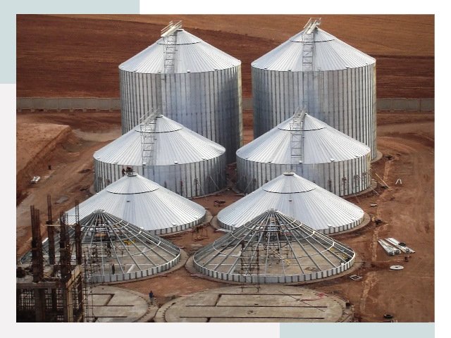 Строительство зерновых силосов в Ленинске-Кузнецком