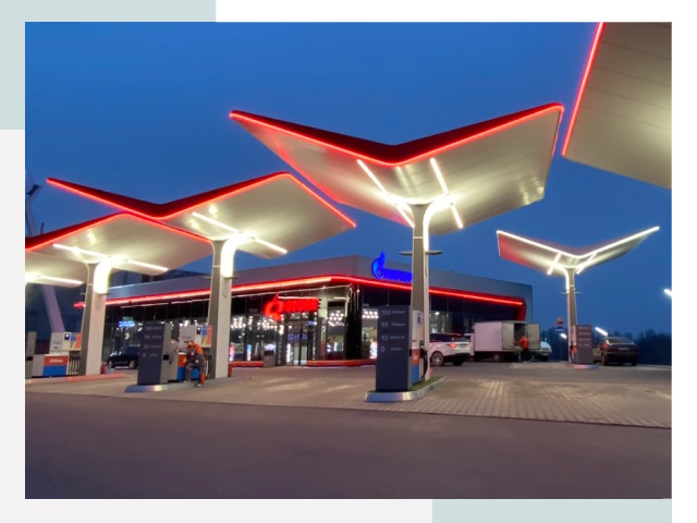 Навесы для АЗС в Ленинске-Кузнецком