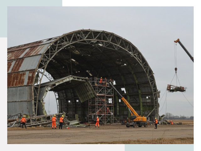 Демонтаж ангаров в Ленинске-Кузнецком