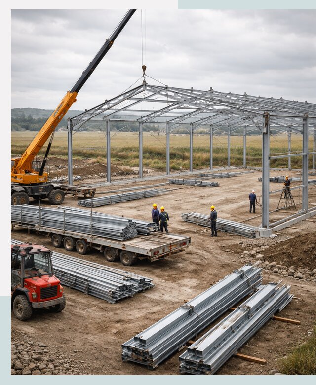 Строительство ангаров для сельхозтехники в Ленинске-Кузнецком под ключ
