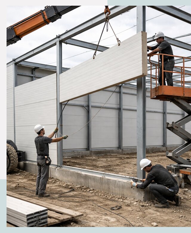 Строительство складов из сэндвич панелей в Ленинске-Кузнецком под ключ